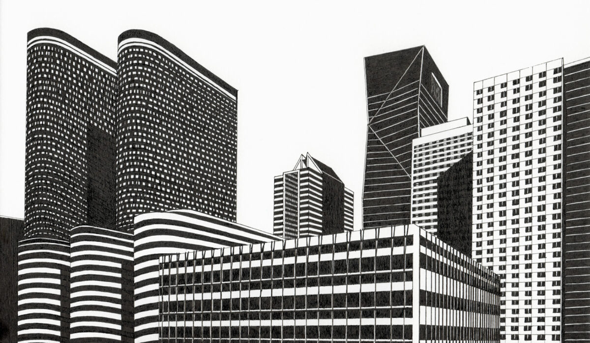 Dessin de Paris Cœur Défense