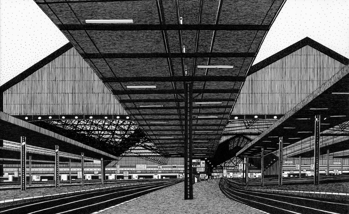 Dessin de la Gare Saint-Lazare