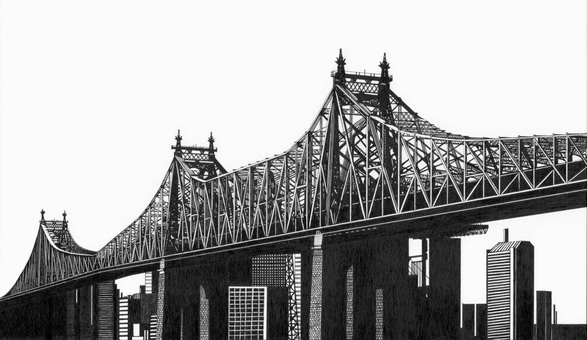 Dessin de Manhattan Bridge, New-York City
